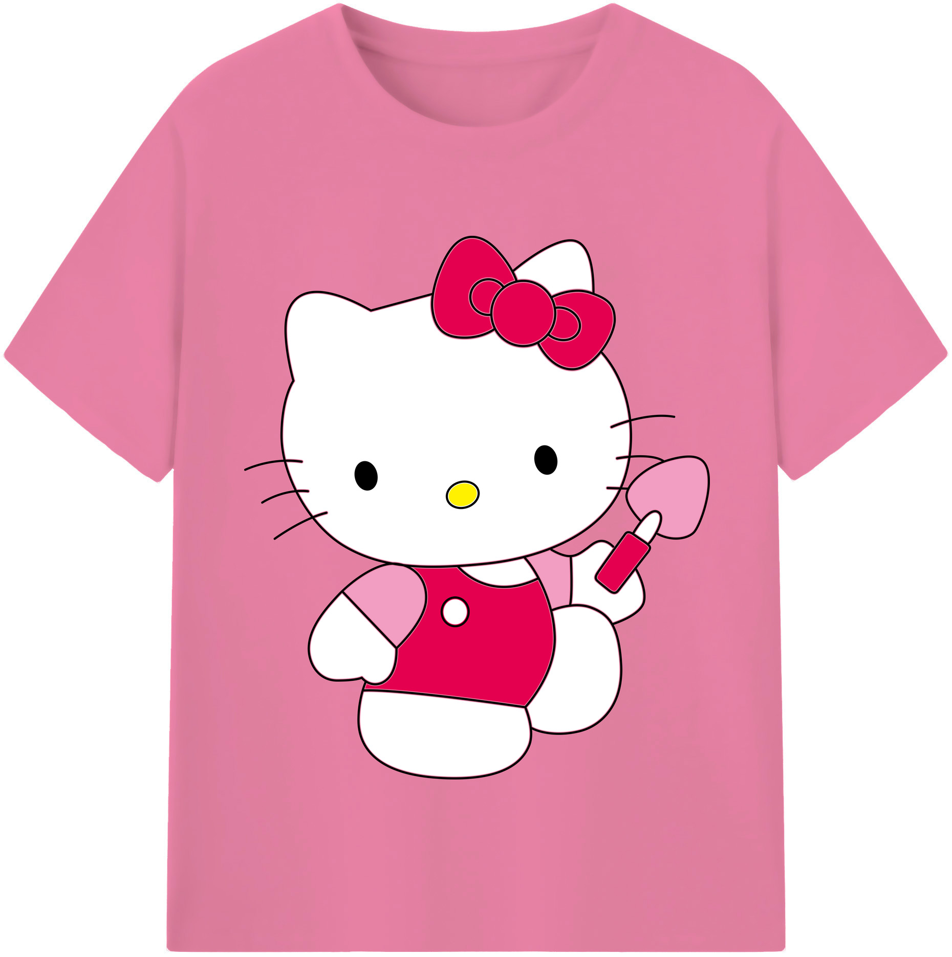 （画像用） Hello Kitty ハローキティ 綿100％半袖Tシャツ（フロントプリント）